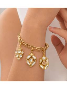 Isharya - White Berry Mirror Gold Plated Charm