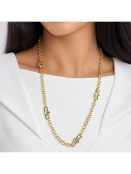 Isharya - White Chainmail Mirror 18K Gold Plated Necklace