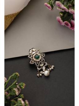SWABHIMANN - Sava Green Polki Brooch