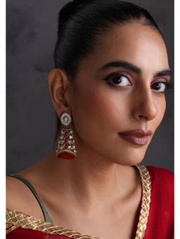 SWABHIMANN - Rudra Ruby Polki Dangler Earrings