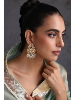 SWABHIMANN - Fareya Firoza Kundan Dangler Earrings