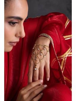 SWABHIMANN - Sita Gold Polki Hathphool