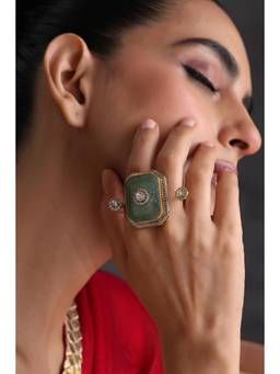 SWABHIMANN - Omi Mint Polki Ring