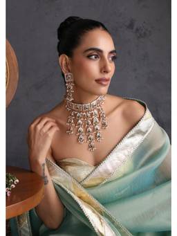 SWABHIMANN - Multicolor Imali Navrattan Jadau Choker Necklace Set