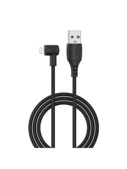 Portronics - Konnect HD 8 Pin Cable, 3A Fast Charging, 1.2 Meter Compatible with iOS Devices (Black)