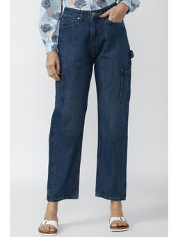 Van Heusen - Navy Jeans Solid-plain