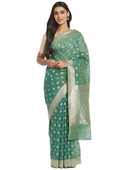 Fabindia - Cotton Silk Woven Sari without Blouse