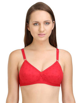 Bodycare - Perfect Coverage Bra In Red-Black-Wine Color (Pack of 3)