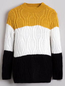Hopscotch - Colour Block Full-Sleeve Sweater