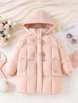 Hopscotch - Quilted Raglan Sleeve Long Puffer Jacket