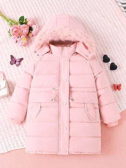 Hopscotch - Quilted Raglan Sleeve Long Puffer Jacket