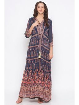 Soup by Sougat Paul - Layered Printed Dress with Jacket