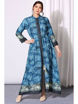 Soup by Sougat Paul - Conversational Printed Dress with Front Opening and Waist Tie Ups