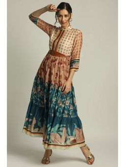 Soup by Sougat Paul - Orchid Bloom Long Tiered Dress