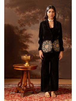 Soup by Sougat Paul - Eraya Embroidered Black Blazer with Pant Co-Ord