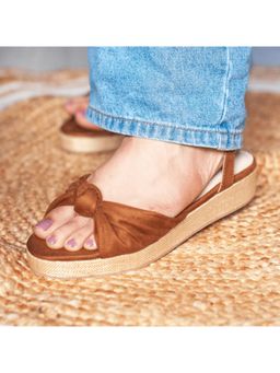 AUZORI - Independent Brown Espadrille Sandals