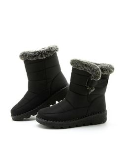 MISS MOSA BY AKANKSHA - Waterproof Winter Snow Boots In Black