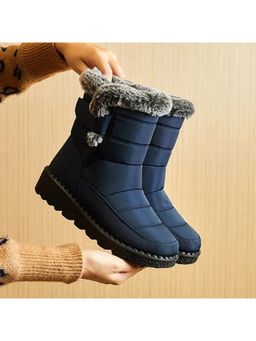 MISS MOSA BY AKANKSHA - Waterproof Winter Snow Boots In Blue