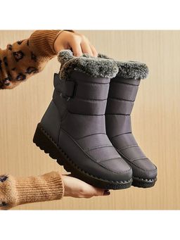 MISS MOSA BY AKANKSHA - Waterproof Winter Snow Boots In Grey