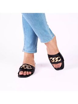 AUZORI - Wise Black Link Chain Sandals