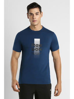 Reebok - Navy Blue Men Cotton Graphic T-shirt