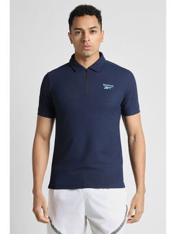 Reebok - Navy Blue Men Polo T-Shirt