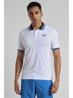 Reebok - White Men Polo T-Shirt