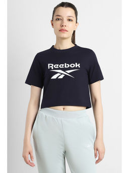 Reebok - Navy Blue Women Brand Carrier Lifestyle Crop W