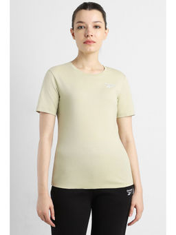 Reebok - Beige Women Everyday Cotton T-shirt