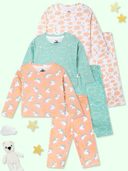 The Mom Store - Dreamy Unicorn, Sweet Dreams & On Cloud Mine Top & Pyjama (Pack of 3)