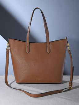 Accessorize London - Womens Faux Leather Tan Daffodil Tote Bag