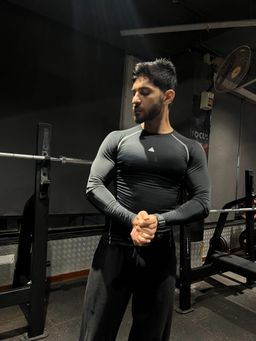 Aesthetic Bodies - Men Black Compression Fit Full Sleeve Training T-Shirt