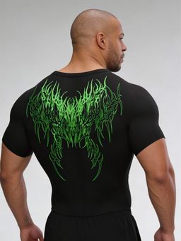 XTREMEX - Black Fury Compression Half Sleeves Men T-Shirt
