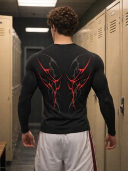 XTREMEX - Black Hellfire Compression Full Sleeves Men T-Shirt