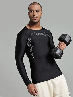 XTREMEX - Black Tribal Compression Full Sleeves Men T-Shirt