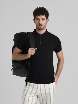Jack & Jones - Black Regular Fit Polo T-Shirt