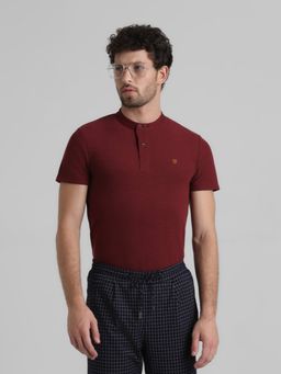 Jack & Jones - Red Slim Fit Stretch T-Shirt