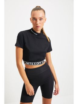 Trendyol - Black Skinny Fit Solid-plain Turtle Neck T-shirt