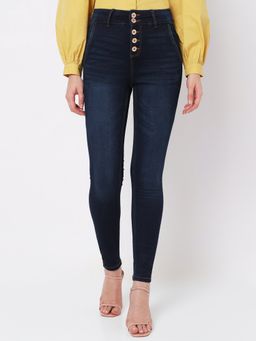 VERO MODA - Women Solid Casual Jeans in Blue