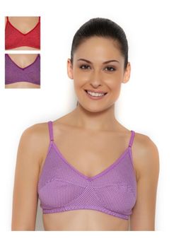 Floret - Pack Of 3 Printed T Shirt Bra - Multi-Color