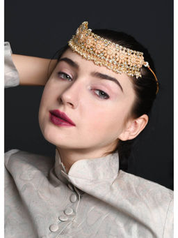 Odette - Peach Metal Necklace Set (Set of 2)