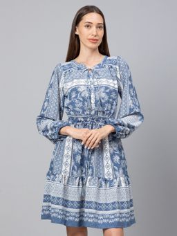 Globus - Blue Printed Dress