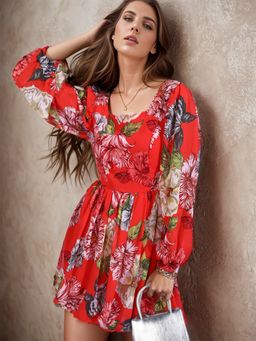 RARE - Casual Multi Colour Mini Floral Dress
