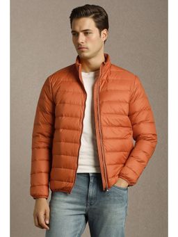 Louis Philippe - Men Casual Orange Solid Jacket