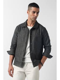 Van Heusen - Men Grey Solid Party Shackets