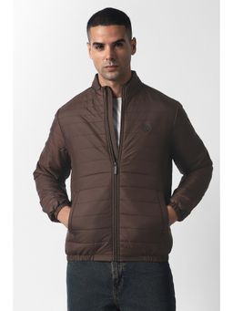 Van Heusen - Men Brown Solid Casual Jacket