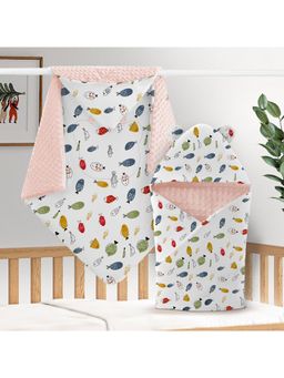 StarAndDaisy - Pink Large New Born Baby Essentials Baby Swaddle 2 In 1 Wrap And Blanket (0-12 Months)