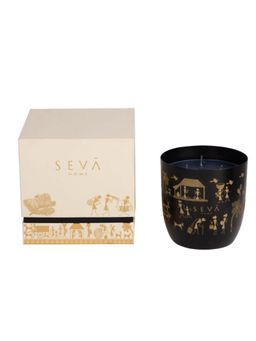 SEVA HOME - Dil Se Heirloom Black Scented CandleLarge, Festive Gift & Home Décor