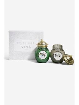 SEVA HOME - Ode To India Collection Candle Darjeeling & Kochi Fragrance Gift Box-2 PCs