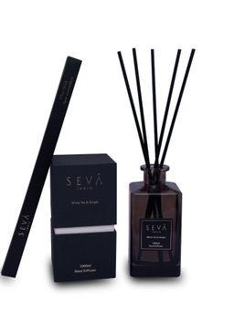 SEVA HOME - White Tea Reed Diffuser - 1000 ml - Long-Lasting Aroma For Home & Office